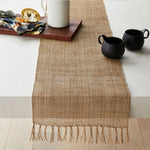 serviette table jute beige rustique franges decoration table mariage hiver automne valentin salopes salopes