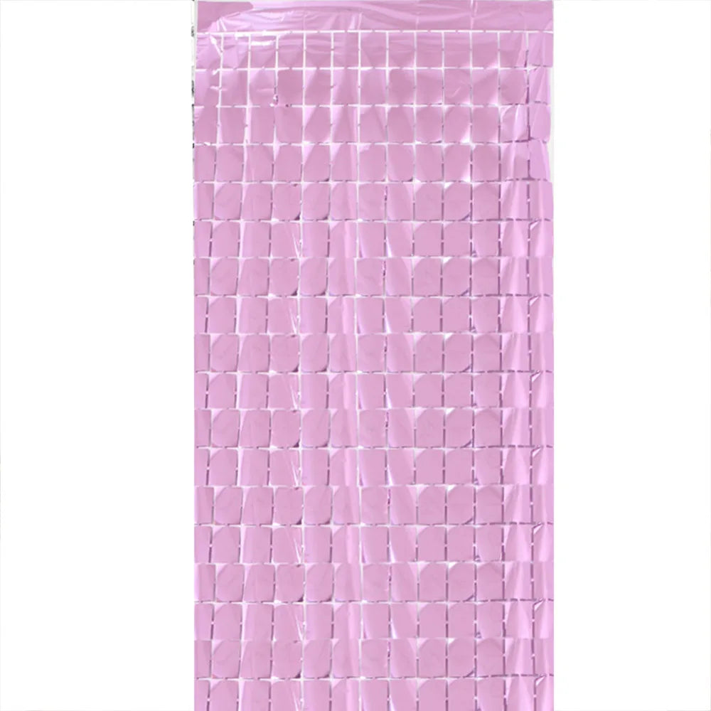 rideau décoratif moderne argent bleu or rose mosaïque carrés brillants opacité adhésif double face