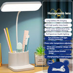 lampe rechargeable moderne pot crayons support smartphone blanc mat étudiants chambre