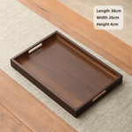 plateau service bois marron poignées moderne minimaliste théière tasses thé