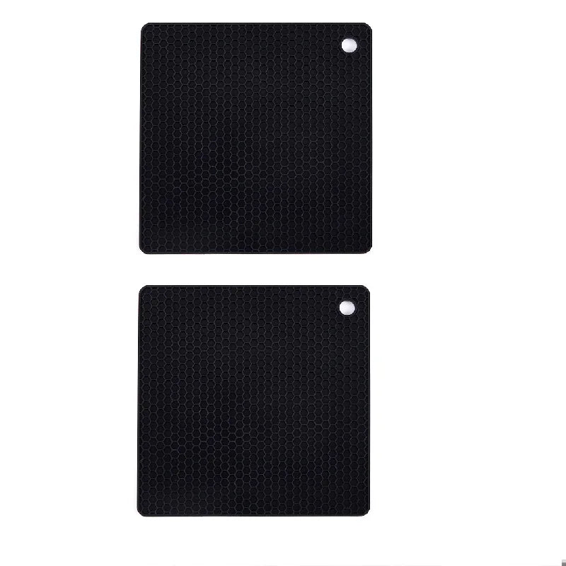 tapis protection cuisine silicone rouge gris moderne texture hexagonale imperméable anti brûlure