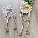 bracelet boho chic blanches frange coton naturel artisanal unique
