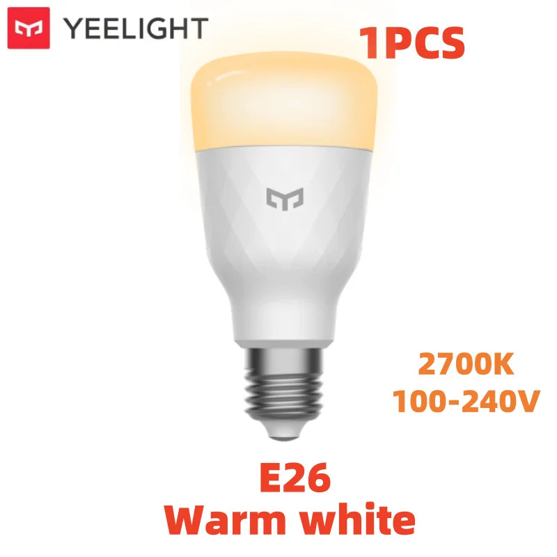 ampoule led intelligente e26 blanc moderne technologique commande vocale wifi couleur lumiere ambre 1700k