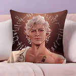 taie d'oreiller animée personnage floral rouge blanc maison hospitalière polyester opacité