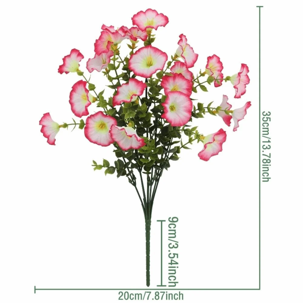 bouquet artificiel violet rose jaune blanc moderne décoration intérieur minimaliste fleurs simples feuilles vertes