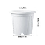 pots racines plastique moderne vertclair beige bleufoncé rayures grille drainage support hydroponie plantes