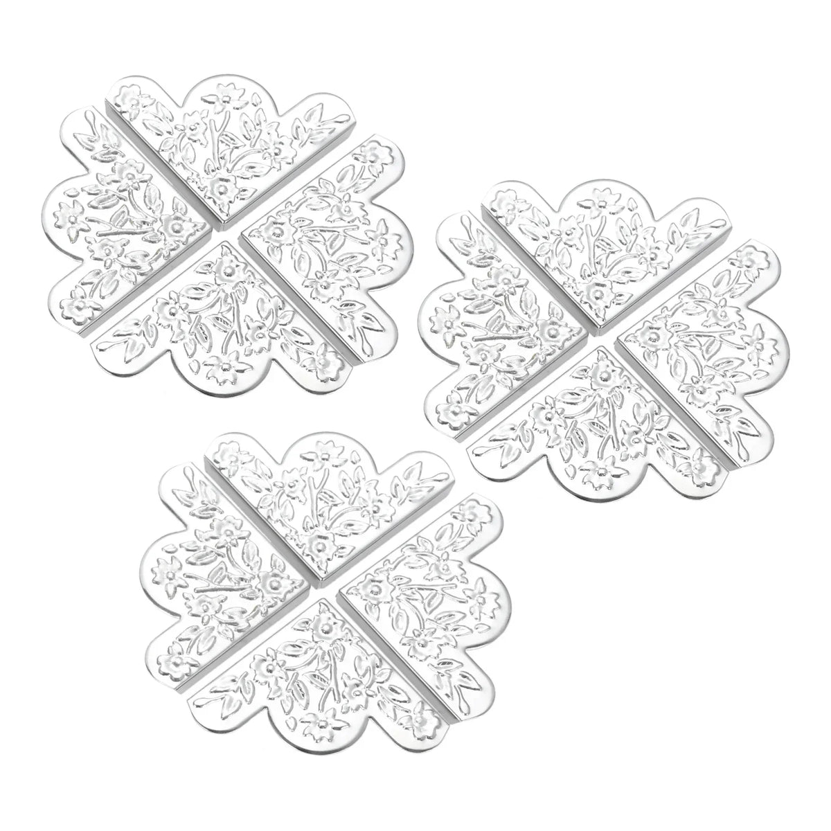 cornières décoratives fleurs feuilles adhésives bleu doré blanc bronze 43mm 43mm
