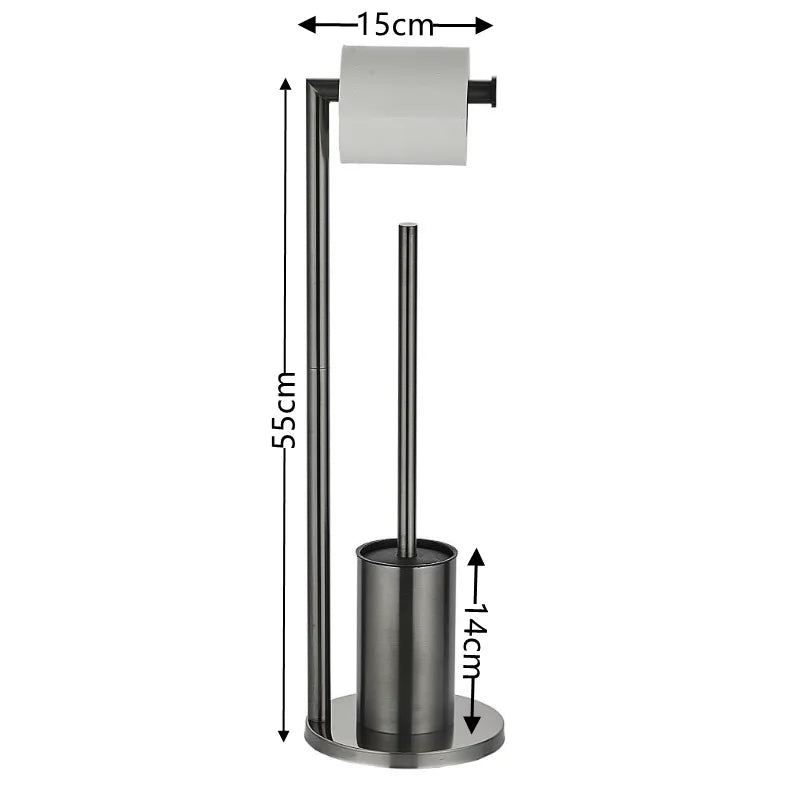 support papier toilette moderne brosse inoxydable noir or argent durable
