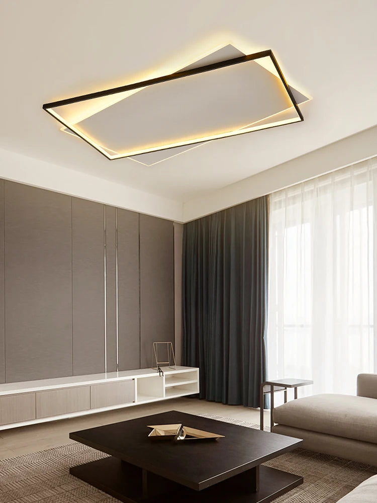 plafonnier led moderne blanc noir empilable cuisine salon chambre coucher