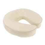 coussin tête visage bas massage table lit salon support nuque beige simili cuir ergonomique