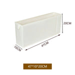 boîtes rangement tissu beige moderne opaques étroites longues sous lit chambre salon buanderie