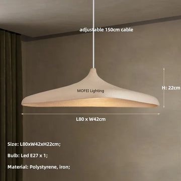 suspension lumineuse moderne câble ajustable lumière LED beige clair 4200K 3000K 6500K 100x53x27cm
