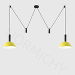 suspension lumineuse moderne conique led réglable noir blanc chambre salon