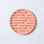 coasters perforés silicone moderne antidérapants diverses couleurs domestiques