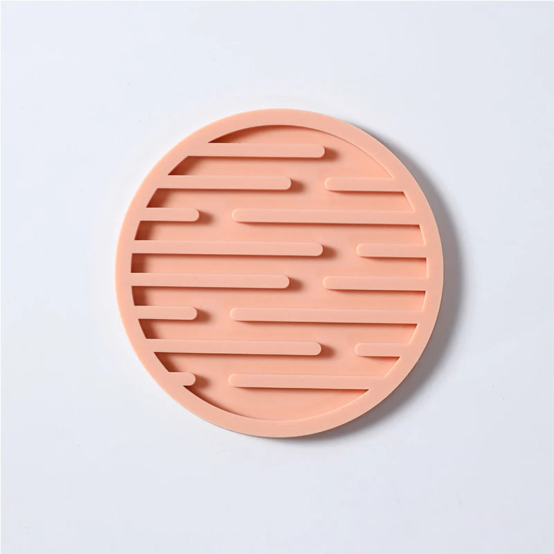 coasters perforés silicone moderne antidérapants diverses couleurs domestiques