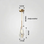 lampe suspendue moderne transparente chaîne dorée ampoule incluse flux lumineux variable certifications multiples sécurité
