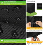 housse meubles extérieurs polyester imperméable noire moderne élastiques ajustables rectangle lshape rond