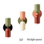 applique murale moderne métal vert olive rouge beige orange fixée mur led