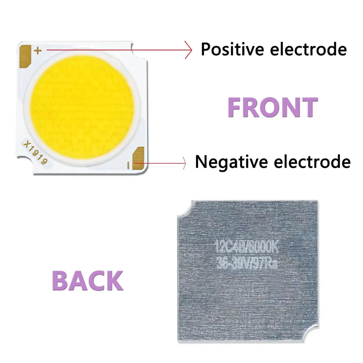 LEDCHIP 12W 18W 24W 30W 36W 42W Blanc Ra97 19x19mm Opalescent Moderne