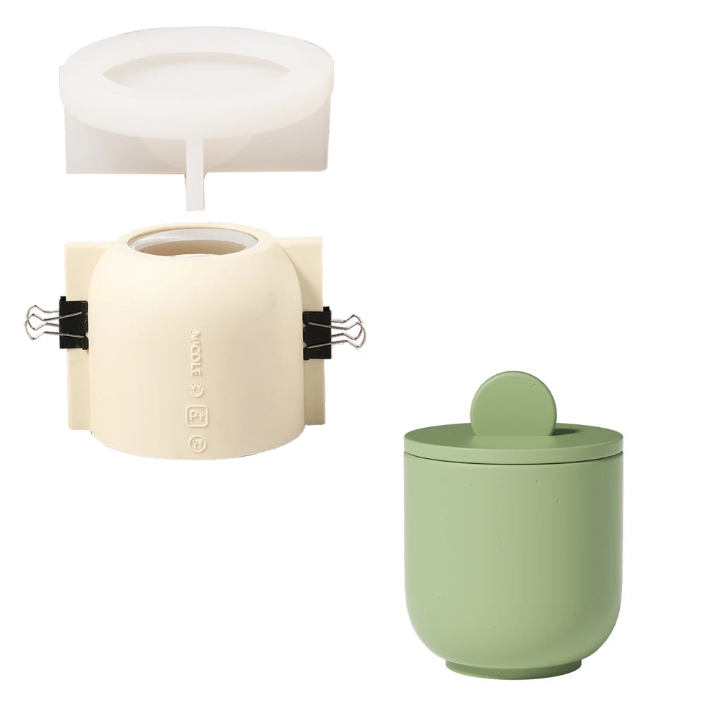 moulage silicium bougie rechargeable blanc jaune rose moderne minimaliste non adhésif durable