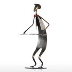 décorations métalliques jazz vintage figurines musiciens instruments saxophone guitare trompette rouge