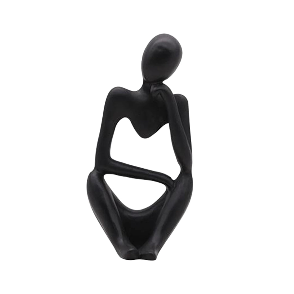 statuette moderne résine abstraction penseur gris doré décoration intérieure minimaliste maison ornement