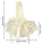 panier dentelle tulle rubans satinés fleurs artificielles romantique champêtre mariage demoiselle honneur deco table