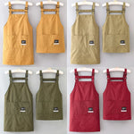 tablier cuisine marron vertolive rouge uni moderne fonctionnel boucles pocheavant étiquette logossering