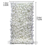 panneau floral decoratif blanc rouge fleurs artificielles toile fond mariage mur fleurs decoratif