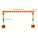 guirlandes decoratives fleurs marigolds jaune orange rouge decoration diwali festif traditionnel