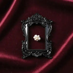 cadres photo vintage baroques petits noir décorations florales sculptées aspect vieilli