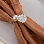 anneaux serviette étoile lune or argent texturés moderne adhésifs table métal