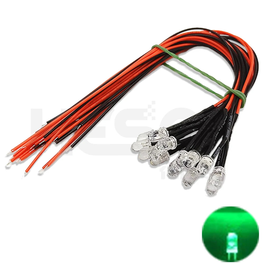 Diodes led rouge bleu vert blanc jaune câbles préinstallés multicolore standard decoration