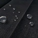 rideau douche moderne blanc noir texturé rayures verticales opacité chambre bain respectueux environnement