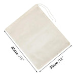 sac filtrant réutilisable nylon blanc cordon lait végétal fromage yaourt cuisine