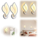applique murale moderne led blanc feuille stylisée éclairage minimaliste chambre entrée cuisine salon