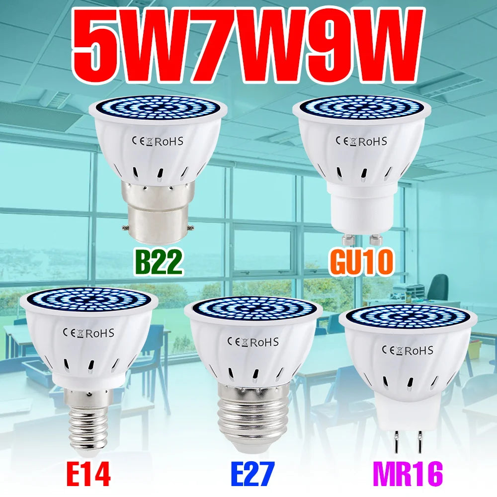 ampoules led uv germicide antibactérienne e14 e27 gu10 uvc stérilisation blanches modernes 20000h