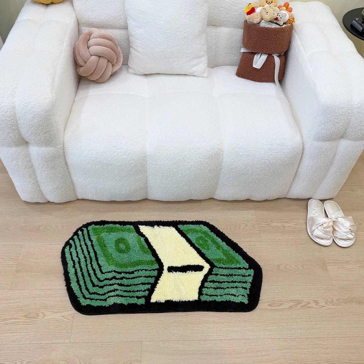 tapis vert billets animal compagnie polyester antidérapant moderne extérieur intérieur plage cuisine