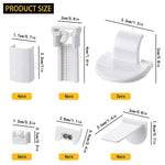 rideau volets blanc moderne accessoires réparation clips adhésifs pièces 24 pièces transparents