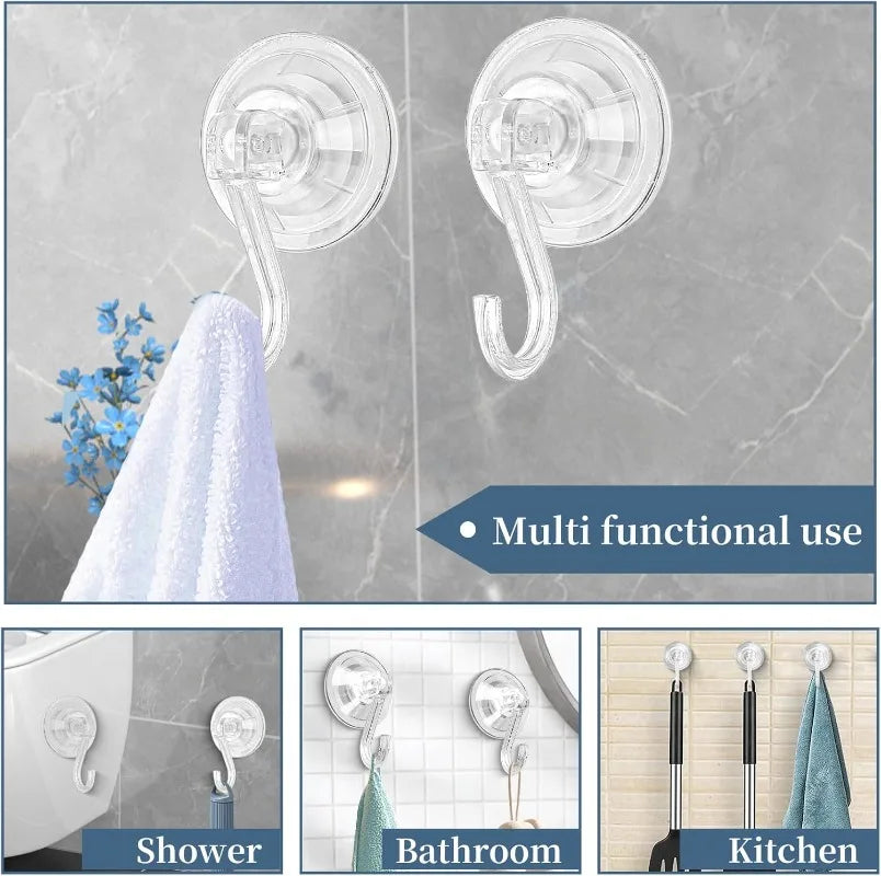 crochet mural transparent moderne ventouse robuste cuisine salle bain support serviettes réutilisable