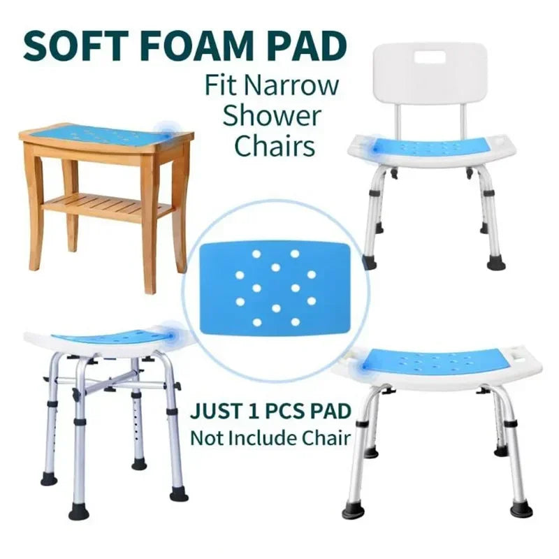 boule bain coussin chaise douche support moderne adhésif bleu blanc perforé doux sécurité salle
