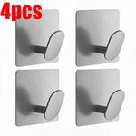 porte serviettes adhésif acier inoxydable noir moderne salle bain utilisation multiple protection adhésive fixe
