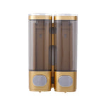distributeur savon noir transparent moderne fixation murale bouton déclenchement lisse minimaliste