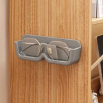 porte lunettes mural blanc gris transparent adhésif moderne minimaliste rangement plastique respectueux environnement