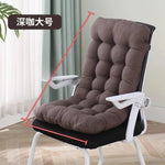 coussin chaise dossier soutien lombaire ergonomique confortable rubans fixation gris