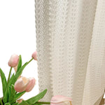 rideau blanc moderne motif feuilles opaque fenêtre salon chambre maison décoration intérieure