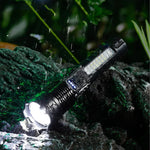 torches tactiques led rechargeables modes réglables cordon clip noir camping