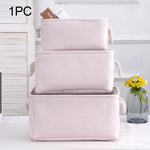 boîtes rangement lin bleu clair rose pâle vert pastel poignées corde respectueux environnement moderne
