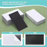 cartes visite magnétiques blanc noir adhésif moderne 20 pcs 50 pcs 50x20mm