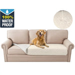 coussin protection canapé imperméable tissu microfibres beige clair quilté moderne lignes diagonales